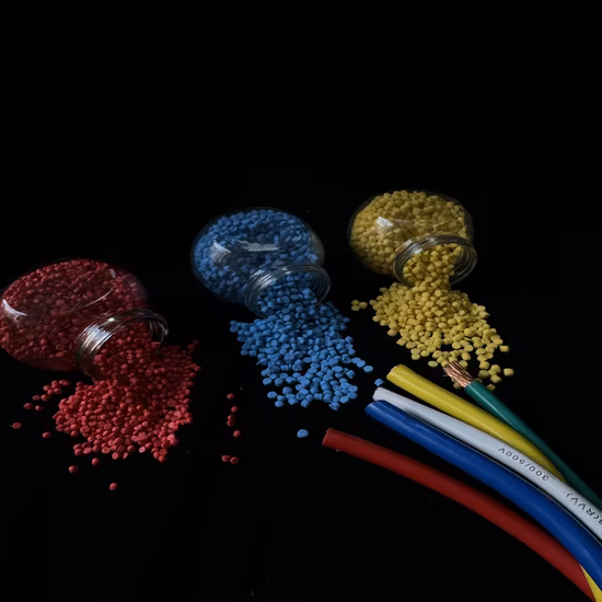 Проволочный кабель, прозрачные композитные гранулы ПВХ, черный цвет